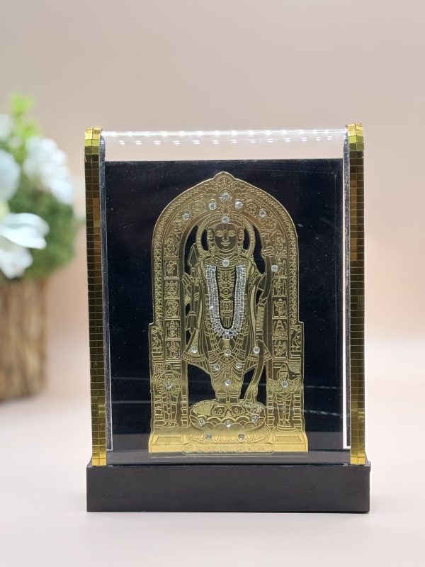 Shri Ram Lalla Engraved on Golden Sheet with Gifting Box