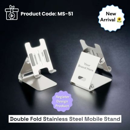 Steel Mirror Finish Double Fold Multi Angle Mobile Stand